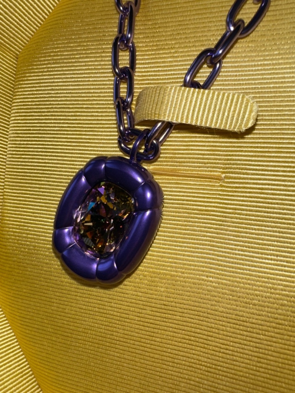 Swarovski Dulcis Pendant Necklace (Article No. 5610290 IRIDESCENT PURPLE YELLOW - Picture 6 of 11